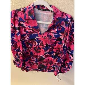 NEW INSIGHT women's sangria blouse in magenta